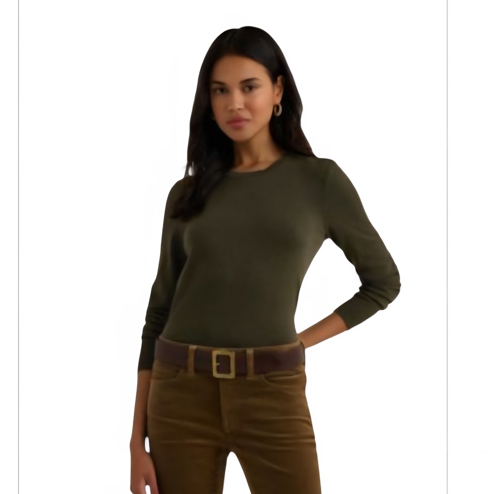 Express Olive Long Sleeve Women's Tee